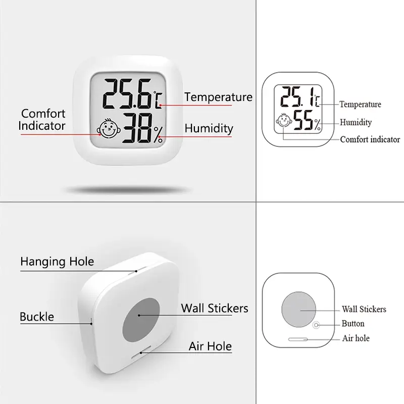 Display Screen and Structure of Thermo-hygrometer