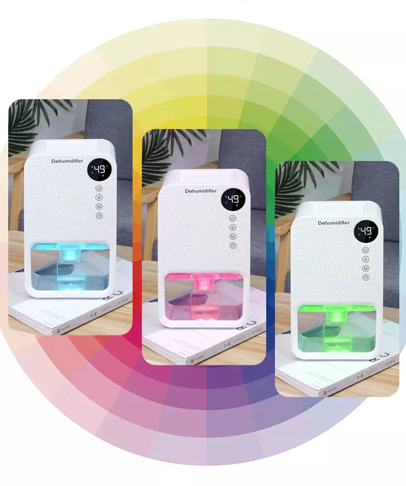 Electric Dehumidifier With 7 Colorful Night Lights
