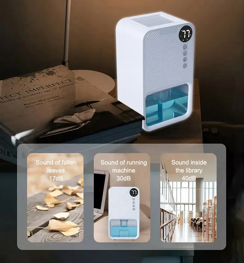 Portable Air Dehumidifier With Low Working Noise 30dB