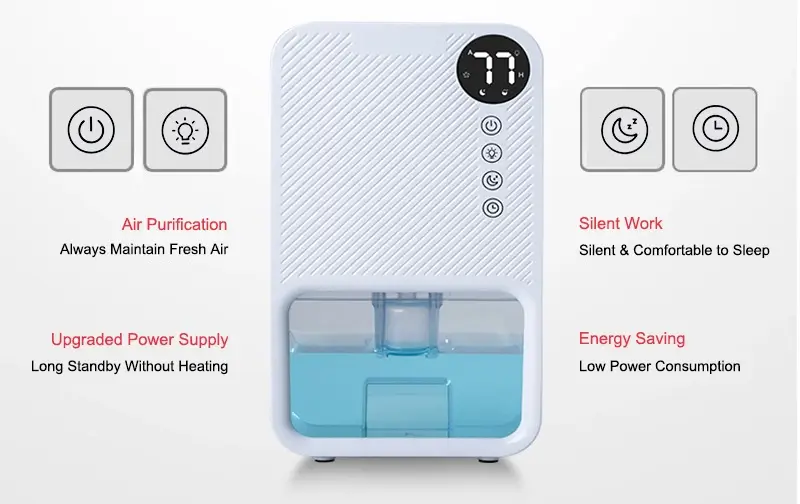 Portable Air Dehumidifier With Minimalist Appearance Design