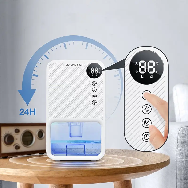 Portable Mute Air Moisture Dehumidifier With Humidity Display