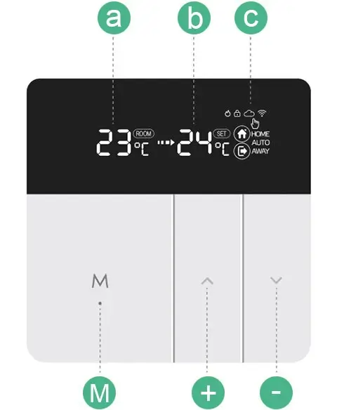 the Screen and Buttons of WiFi Smart Thermostat