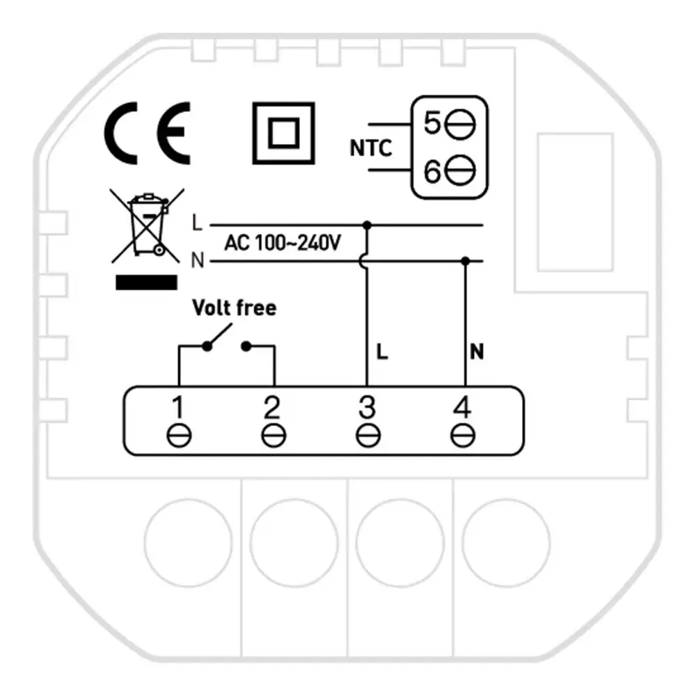 the Wiring Diagram of Gas Boiler Heating Thermostat Via Dry Contact